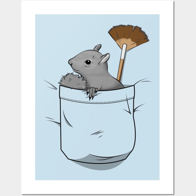 The Pocket Squirrel Wall Art by StarkContrastDesigns